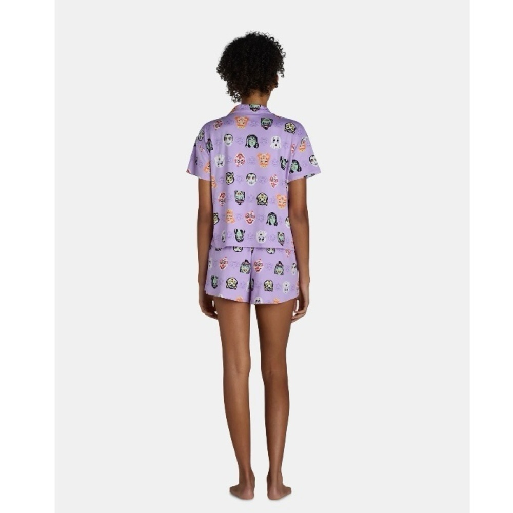 Halloween Women’s Retro Monster Print Pajama Set Way to Celebrate New - Picture 5 of 11